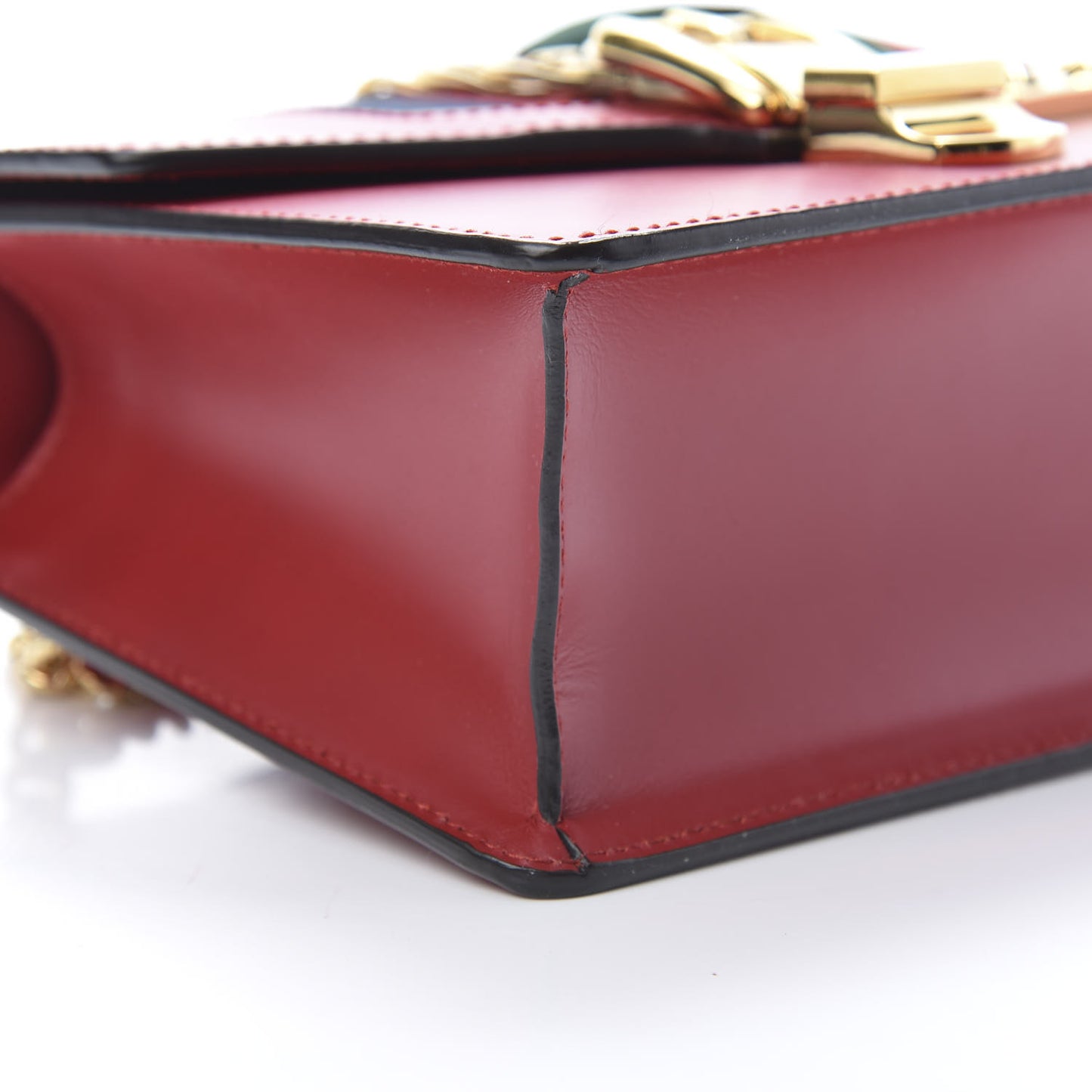 Calfskin Mini Sylvie Chain Shoulder Bag Hibiscus Red