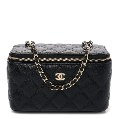 Chanel Caviar Quilted Small Vanity Case With Chain Black 1 of 11