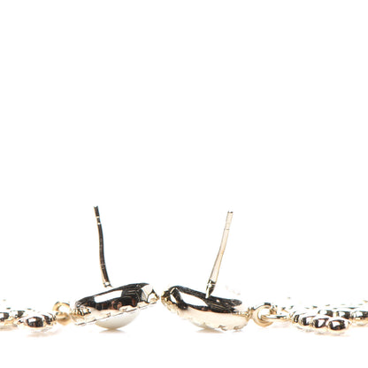 Chanel Crystal Pearl Bow-tiful CC Drop Earrings Gold 3 of 4