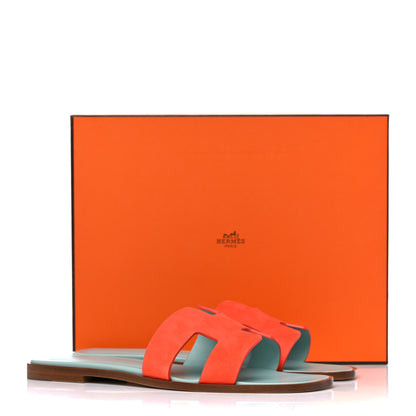 Hermes Suede Goatskin Oran Sandals 39 Rose Sorbet 10 of 10