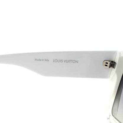 Louis Vuitton Acetate Swarovski Crystal Cyclone Sunglasses Z1737E White 7 of 9