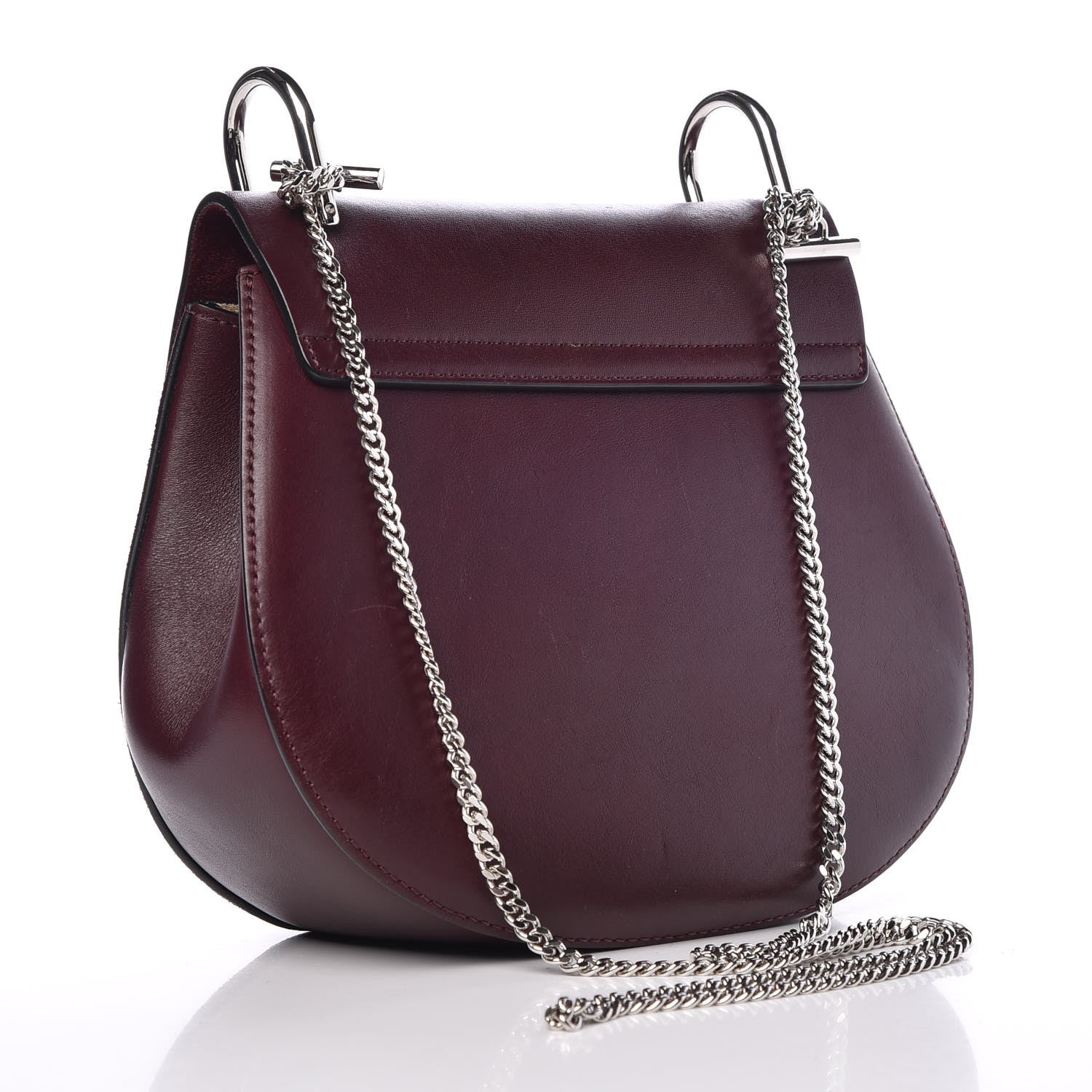 Chloe Suede Smooth Calfskin Drew Shoulder Bag Dark Purple 3 of 7