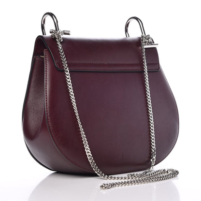 Chloe Suede Smooth Calfskin Drew Shoulder Bag Dark Purple 3 of 7