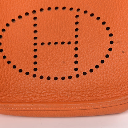 Hermes Taurillon Clemence Evelyne TPM Orange 11 of 17