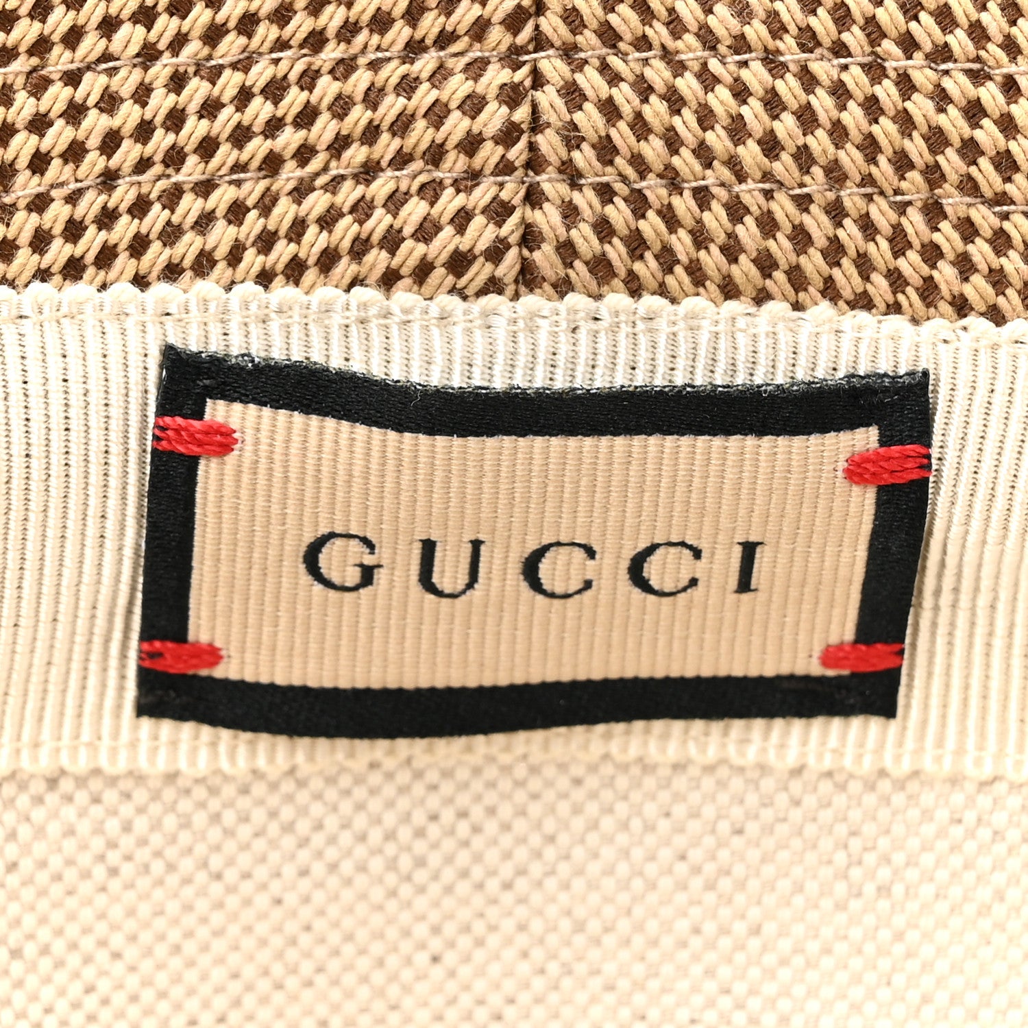 Gucci Monogram Jumbo GG Bucket Hat M Camel Ebony New Acero 8 of 8