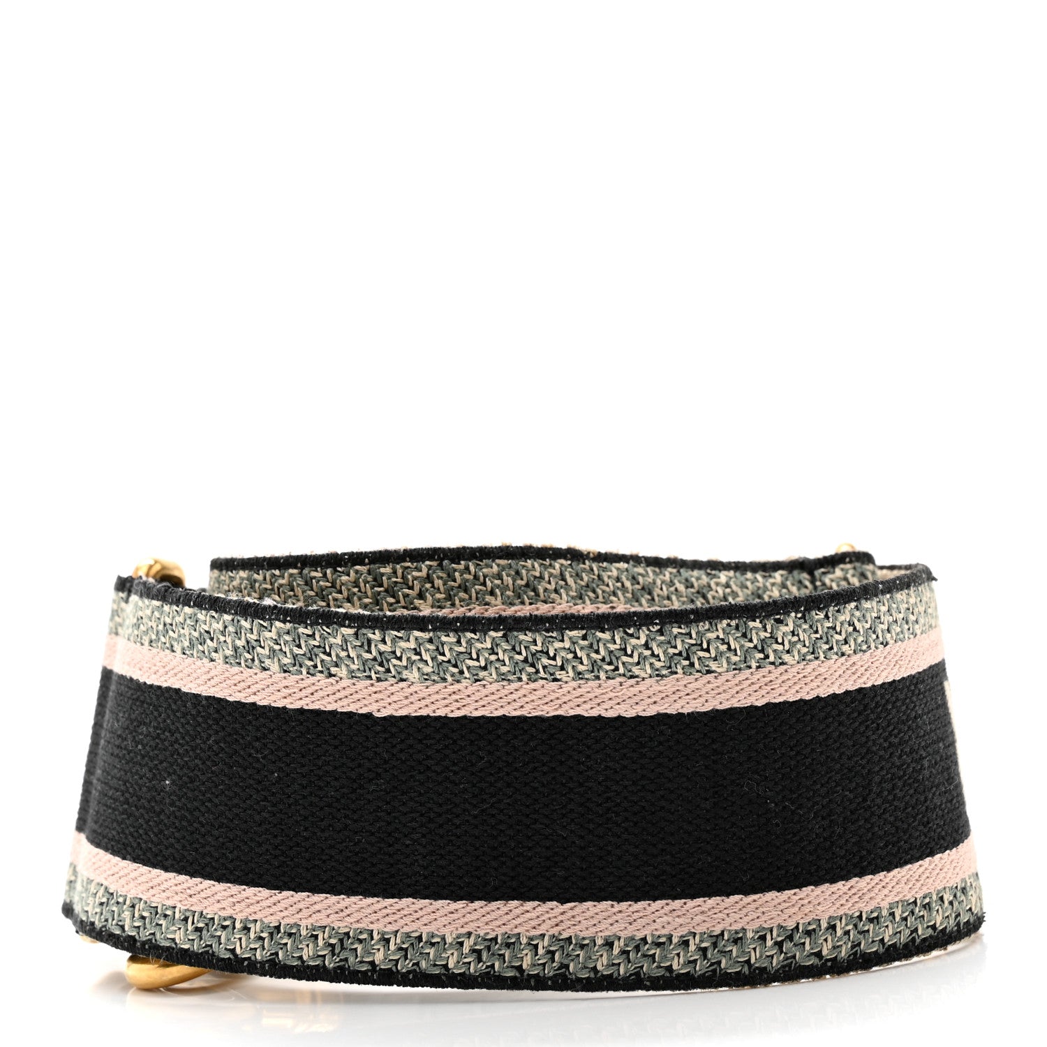 Christian Dior Canvas Embroidered Shoulder Strap Rose Multicolor 2 of 6