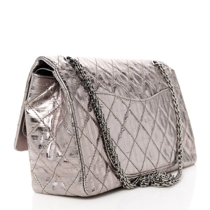 Chanel Metallic Calfskin Striped 2.55 Reissue 227 Silver 3 of 11