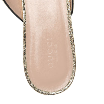 Gucci Galassia Womens GG Marmont Fringe Slippers 37 Platino 7 of 11