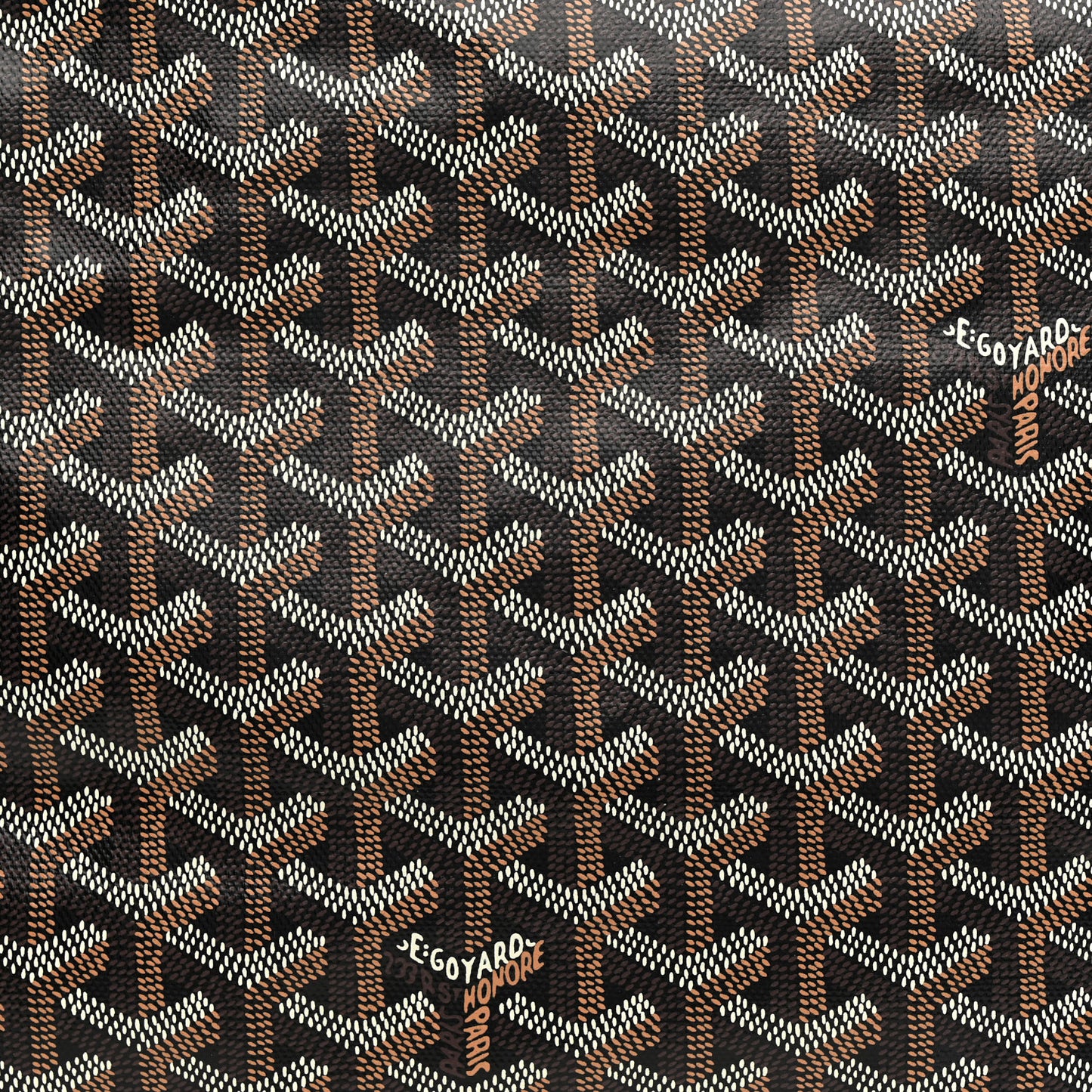 Goyardine Saint Leger Soft Briefcase Backpack Black Gold