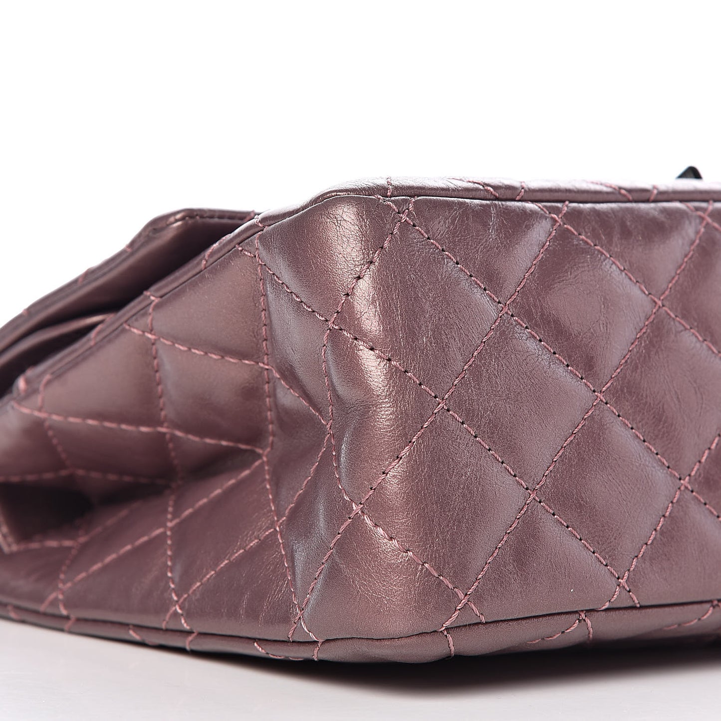 Metallic Aged Calfskin Quilted 2.55 Reissue 226 Flap Rose Fonce