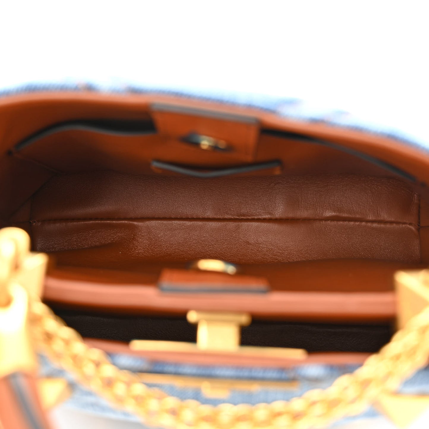 Denim Small Roman Stud The Handle Bag Light Denim Selleria