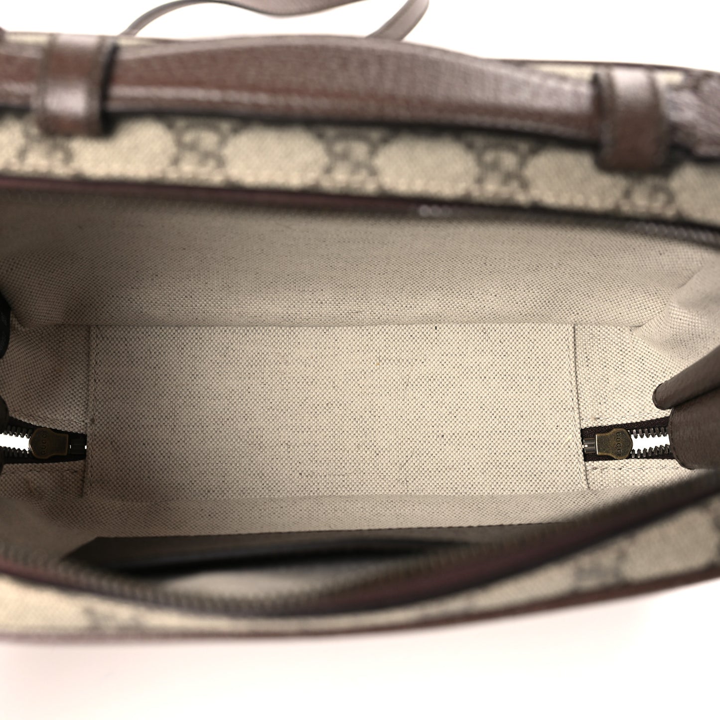 GG Supreme Monogram Web Small Ophidia Top Handle Shoulder Bag Brown