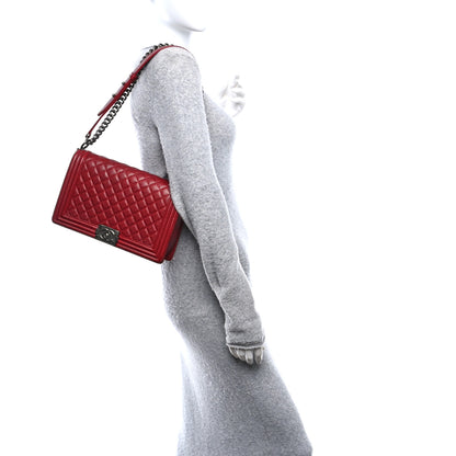 Chanel Caviar Quilted New Medium Boy Flap Dark Red 2 of 10