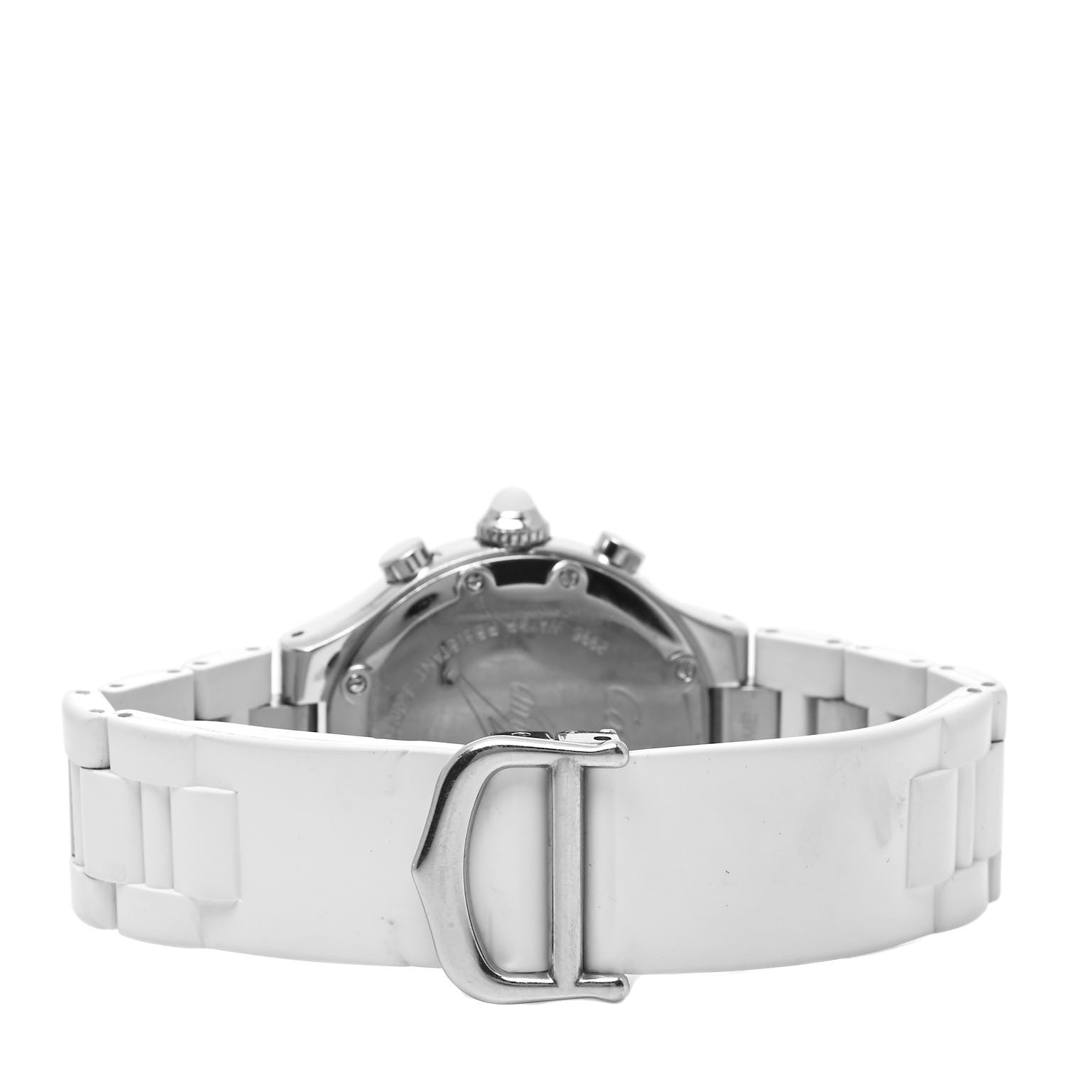Cartier Stainless Steel Rubber 32mm Must 21 Chronoscaph Quartz Watch 3 of 4