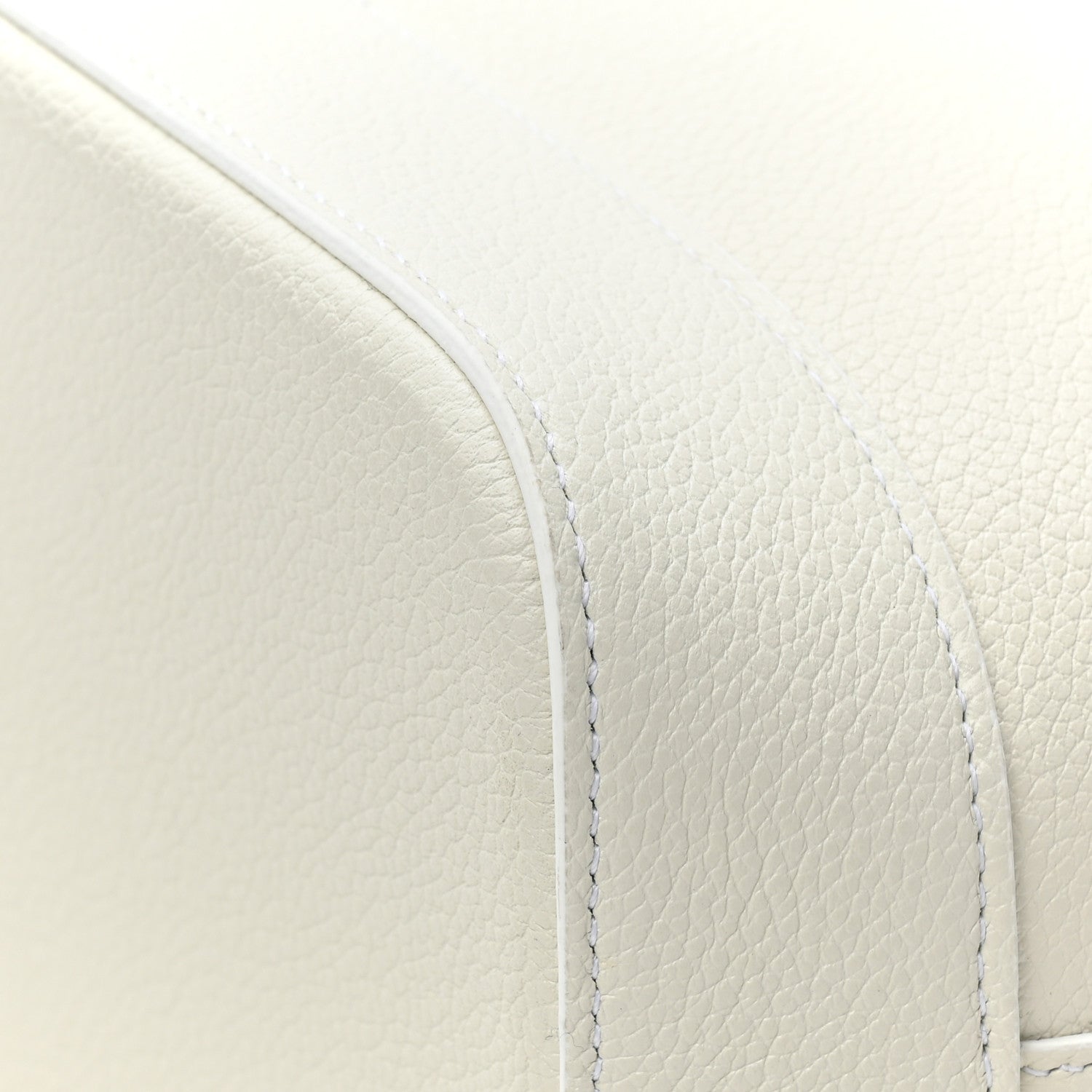 Celine Grained Calfskin Small Cuir Triomphe Bucket Bag White 11 of 11