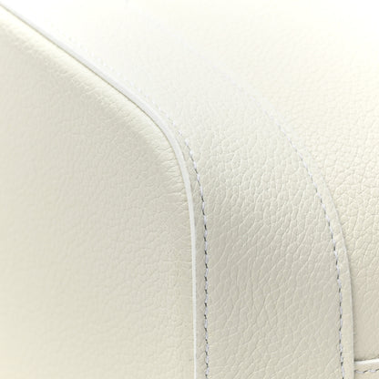 Celine Grained Calfskin Small Cuir Triomphe Bucket Bag White 11 of 11