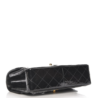 Chanel Patent Quilted Medium Double Sided Single Flap Black 4 of 9