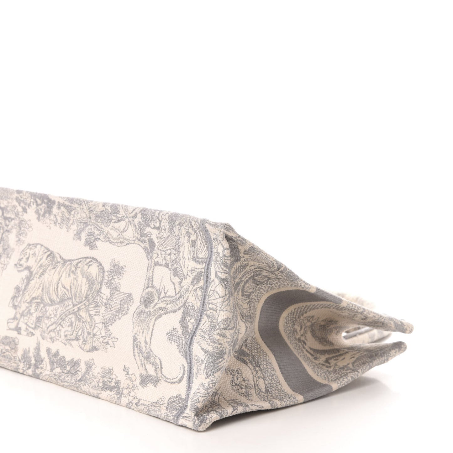 Canvas Embroidered Medium Dioriviera Toile De Jouy Book Tote Gray