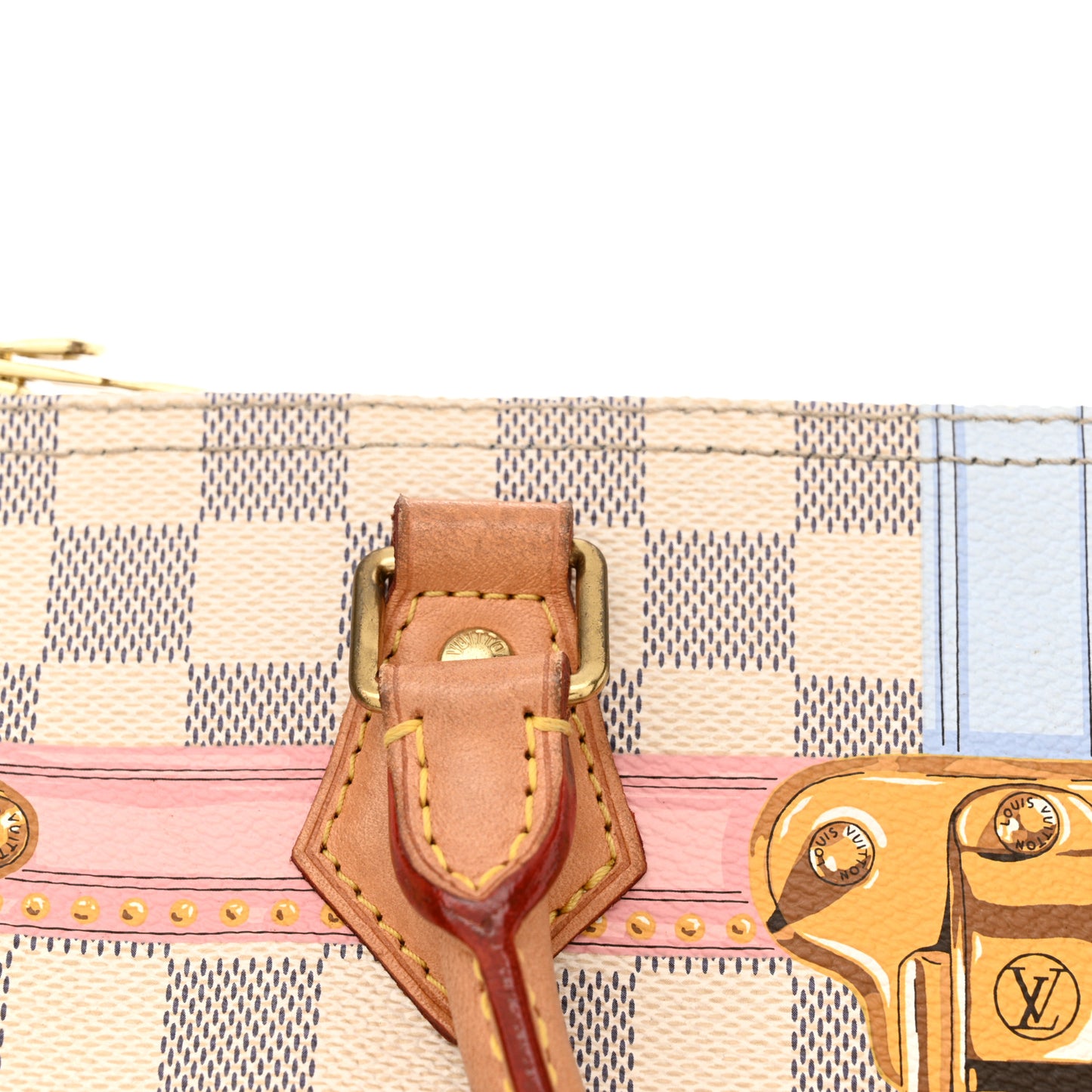 Damier Azur Summer Trunks Speedy Bandouliere 30