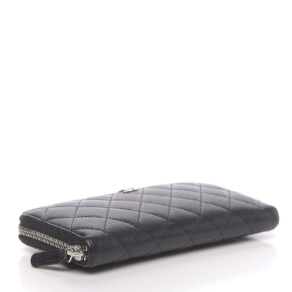 Chanel Caviar Quilted Large Gusset Zip Around Wallet Black 4 of 8