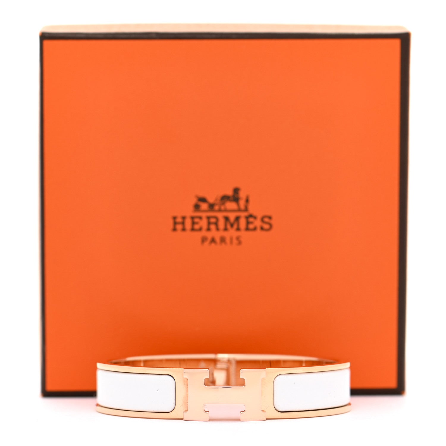 Hermes Enamel Narrow Clic Clac H Bracelet PM White 6 of 6