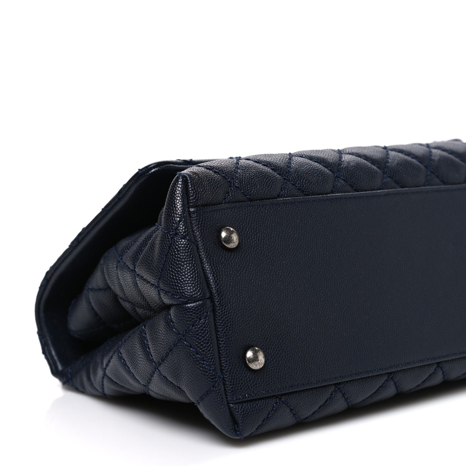 Chanel Caviar Quilted Small Coco Handle Flap Navy 9 of 10