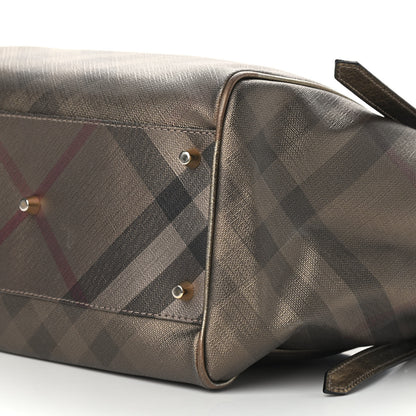 Burberry Metallic Nova Check Small Canterbury Tote Gold 6 of 18