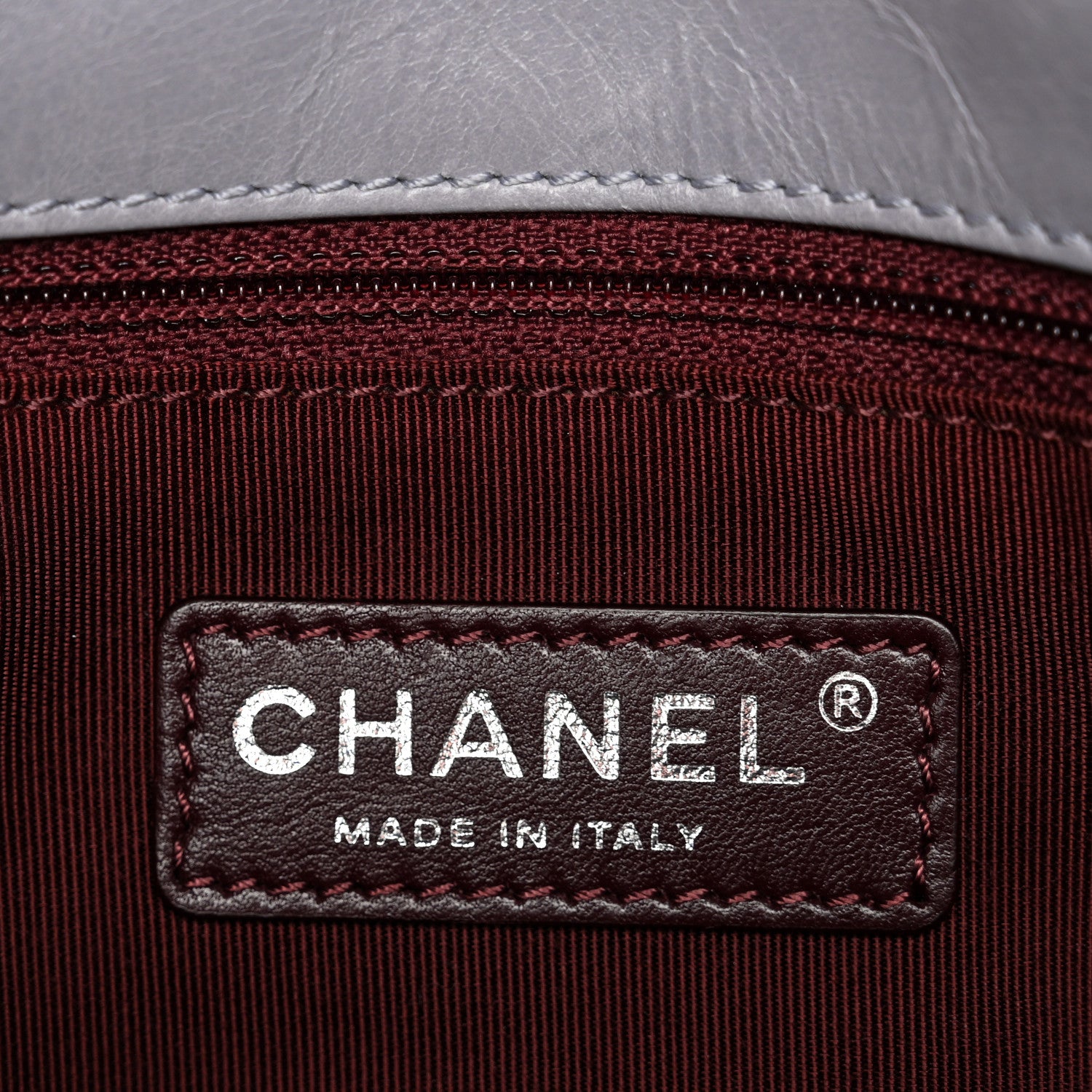Chanel Glazed Calfskin Quilted Medium Coco Boy Flap Light Grey 6 of 11