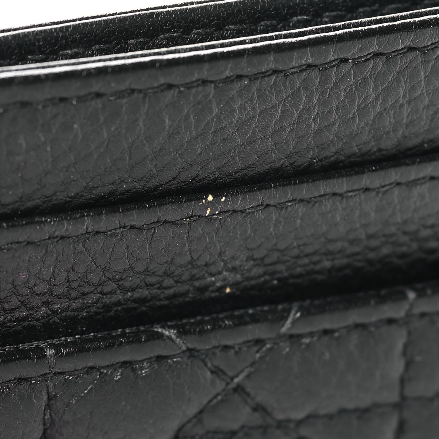 Supple Calfskin Cannage Caro Five-Slot Card Holder Black