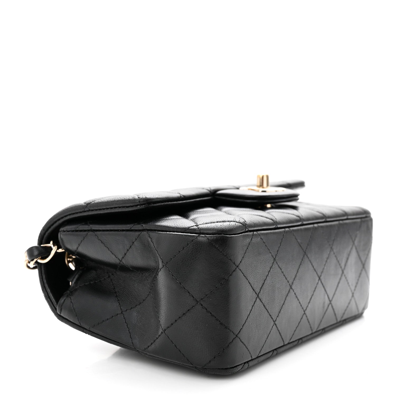 Chanel Lambskin Quilted Mini Rectangular Flap Black 4 of 11
