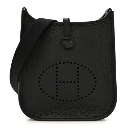Hermes Taurillon Clemence Evelyne TPM Black 1 of 10