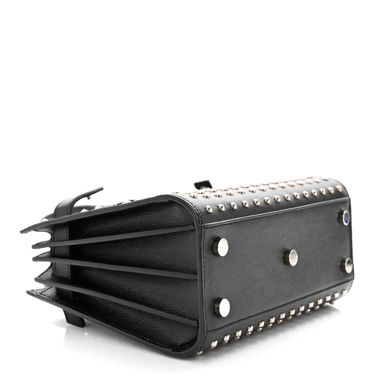 Calfskin Studded Nano Sac De Jour Black