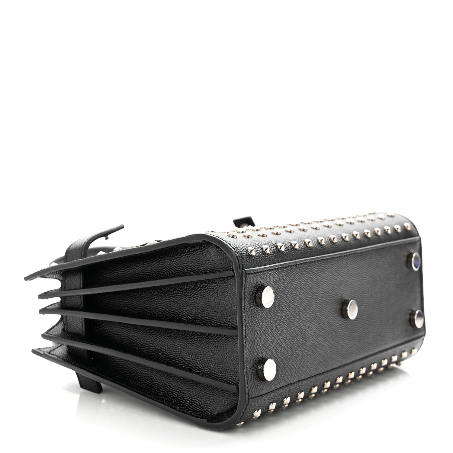 Saint Laurent Calfskin Studded Nano Sac De Jour Black 4 of 9