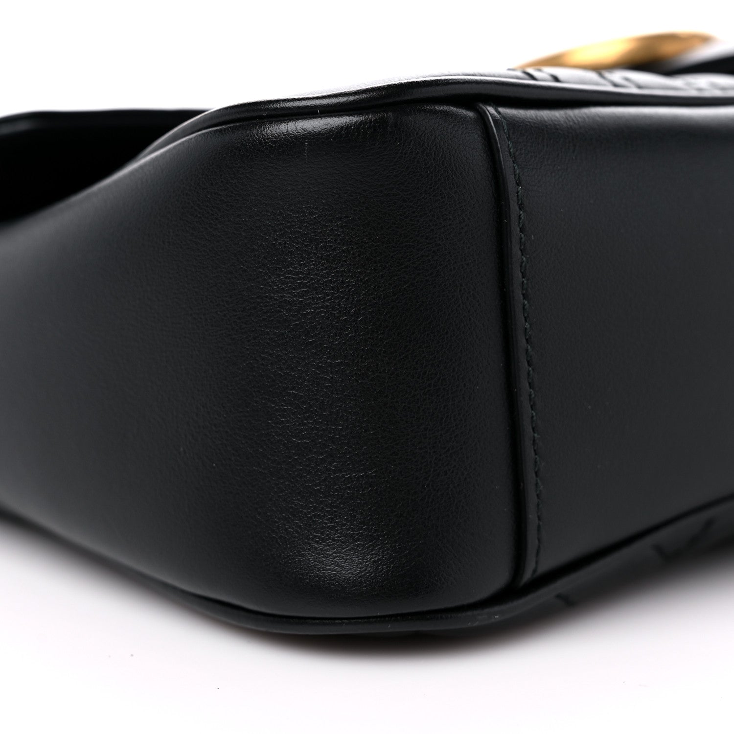 Gucci Calfskin Matelasse Small GG Marmont Shoulder Bag Black 8 of 10