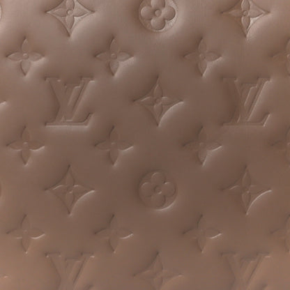 Louis Vuitton Lambskin Embossed Monogram Coussin MM Taupe 7 of 9
