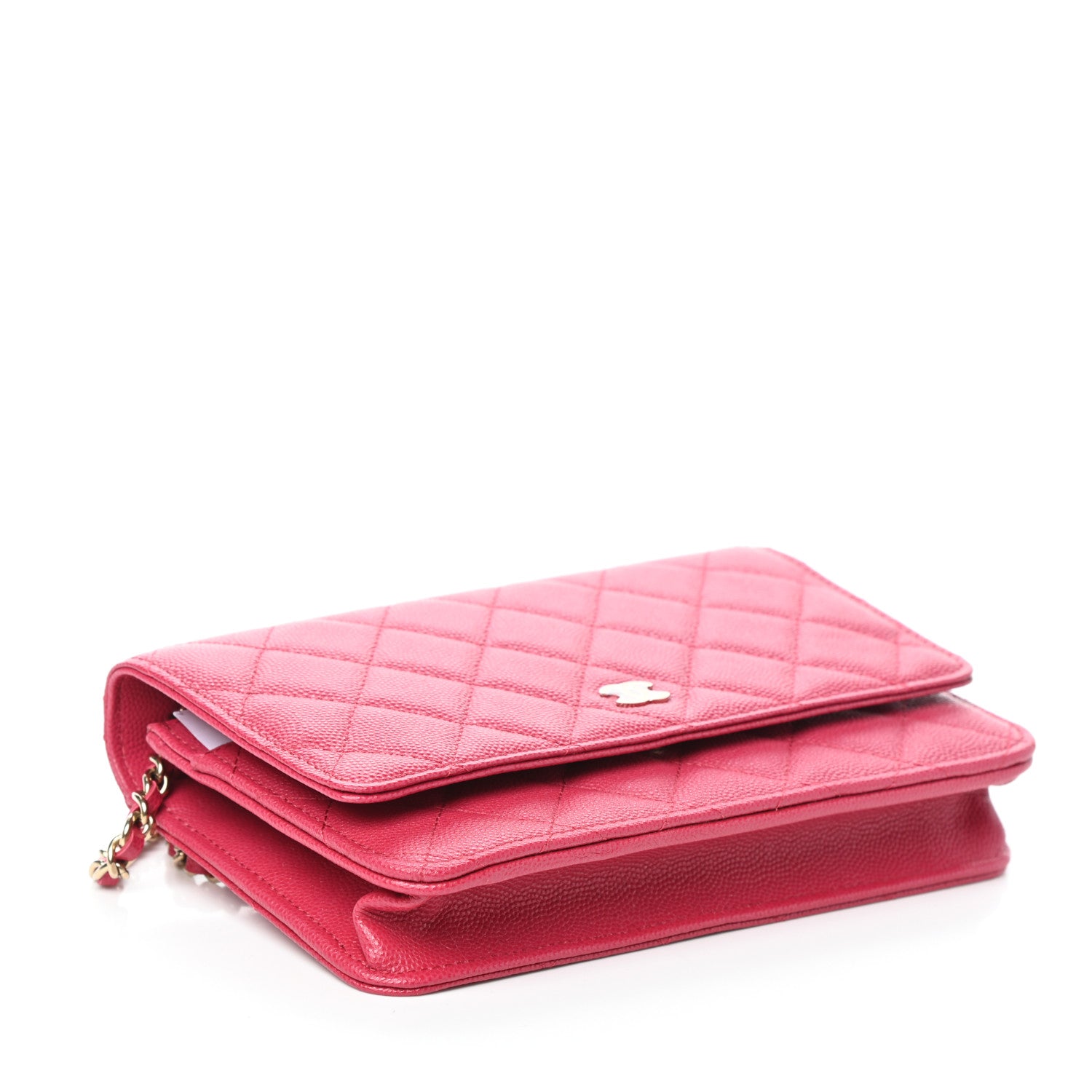 Chanel Caviar Quilted Wallet on Chain WOC Fuchsia 4 of 11