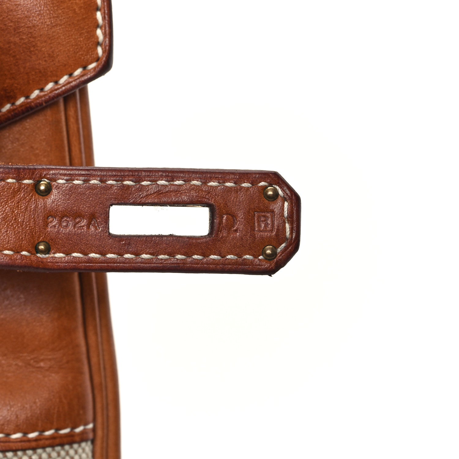 Hermes Toile Natural Barenia Flag Birkin 35 Fauve 7 of 12