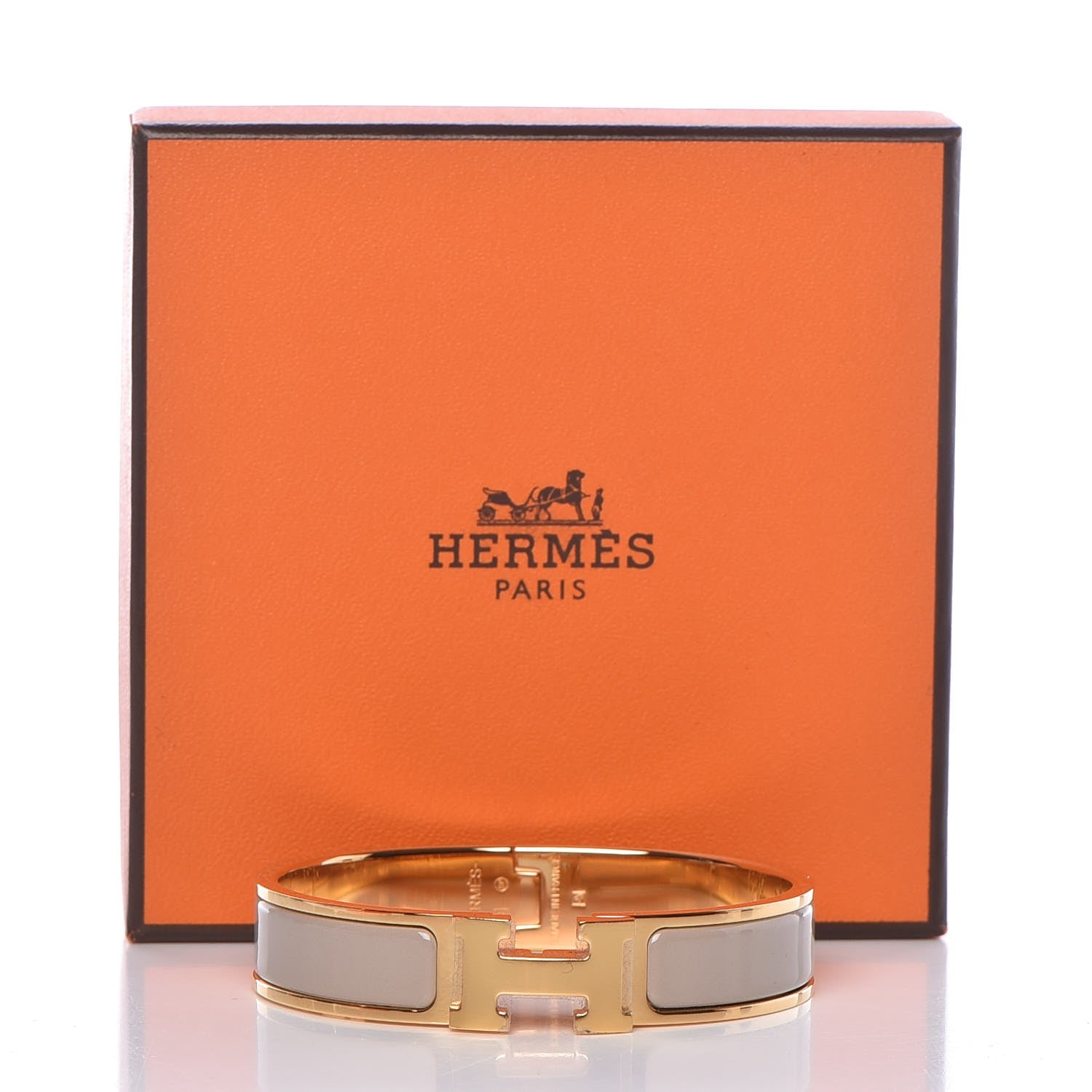 Hermes Enamel Narrow Clic Clac H Bracelet PM Marron Glace 6 of 6