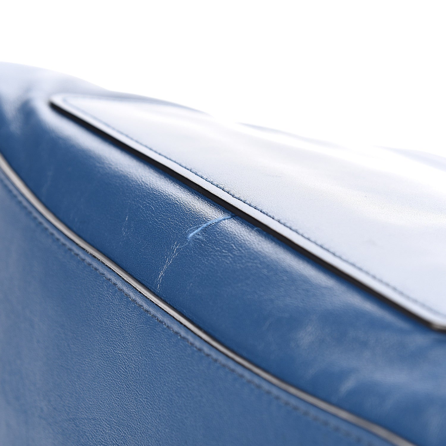 Prada Glace Calf Shopping Tote Bluette 9 of 10