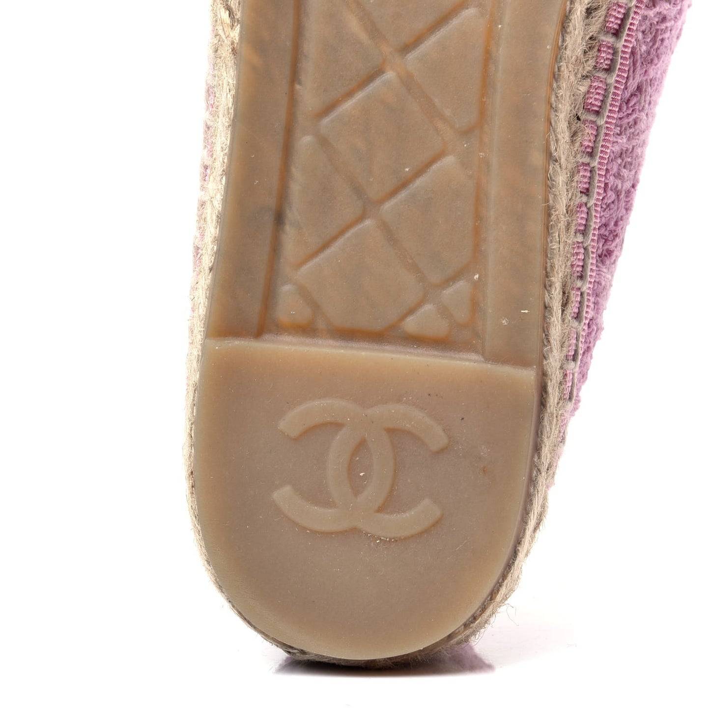 Tweed Patent CC Espadrilles 39 Pink Black