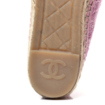 Chanel Tweed Patent CC Espadrilles 39 Pink Black 8 of 12