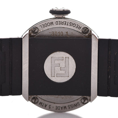 Fendi Stainless Steel Rubber 27mm Bussola Bubble Quartz Watch Black 6 of 12