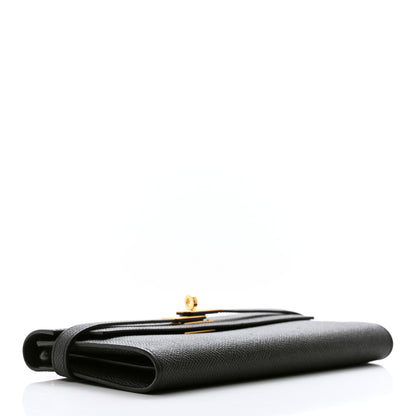 Hermes Epsom Kelly Longue Wallet Black 4 of 10