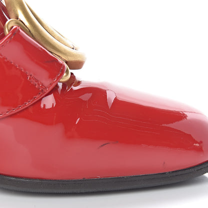 Gucci Vernice GG Victoire 55mm Loafer Pumps 36.5 Hibiscus Red 11 of 11