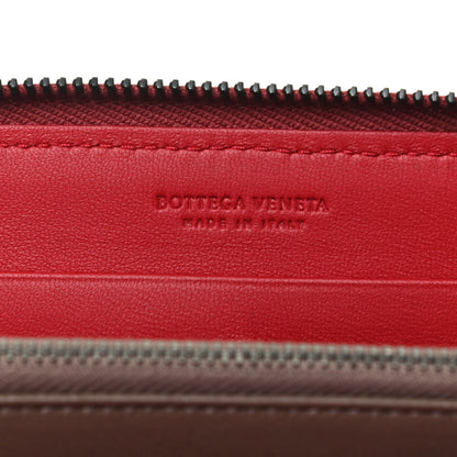 Bottega Veneta Nappa Intrecciato Zip Around Wallet China Red 6 of 8