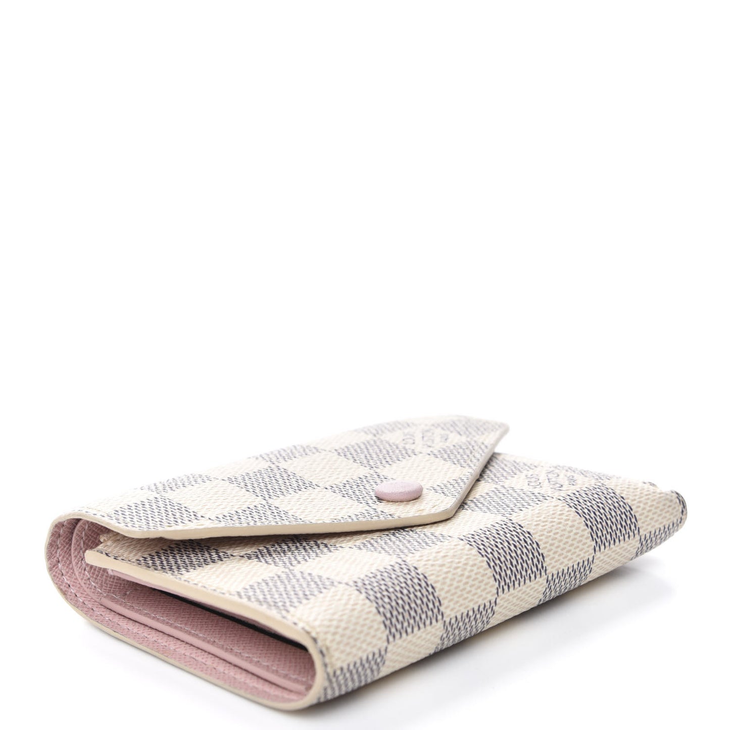 Damier Azur Victorine Wallet Rose Ballerine