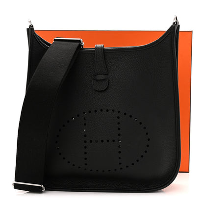 Hermes Taurillon Clemence Evelyne III PM Black 11 of 11