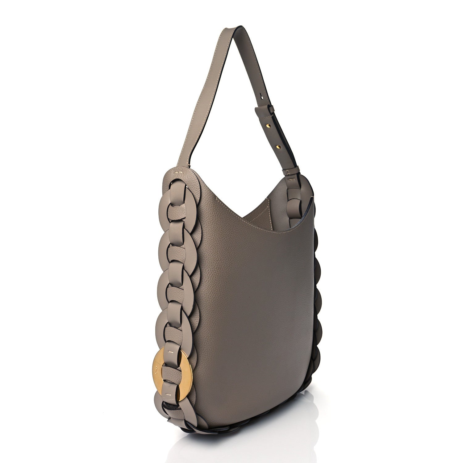 Chloe Small Grain Smooth Calfskin Medium Darryl Hobo Motty Grey 3 of 10