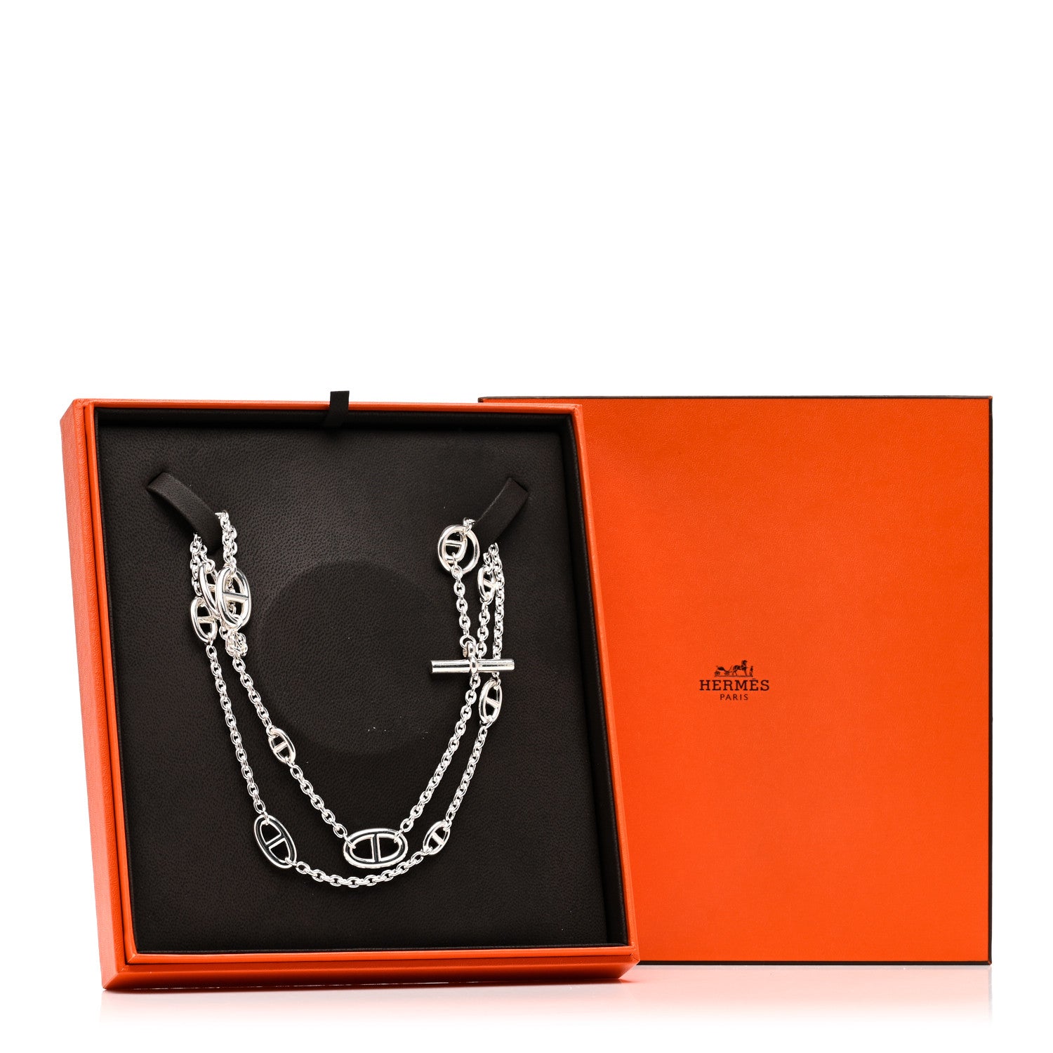 Hermes Sterling Silver Farandole Necklace 80 6 of 6