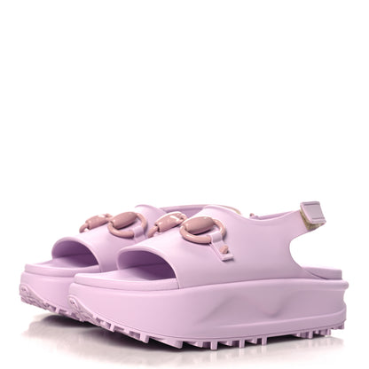 Gucci Soft Rubber Horsebit Touch Womens Strapped Sandals 36 Talc Pink 4 of 10